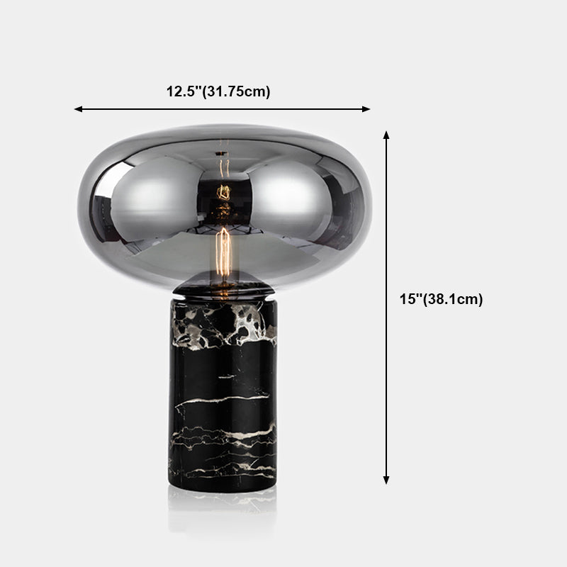 1 lampe de table de nuit géométrique légère lampe de table en verre de style moderne