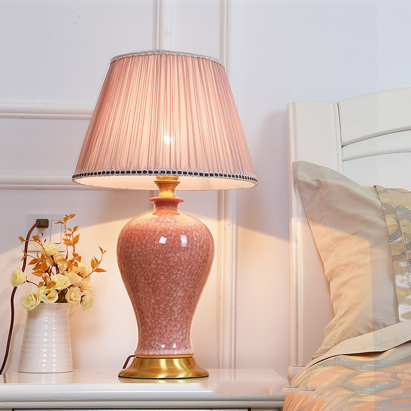 Éclairage de bureau de style moderne LAMPE DE SHADE DE SILK COLORF