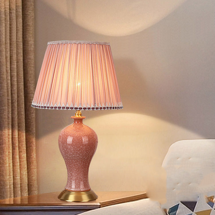 Éclairage de bureau de style moderne LAMPE DE SHADE DE SILK COLORF