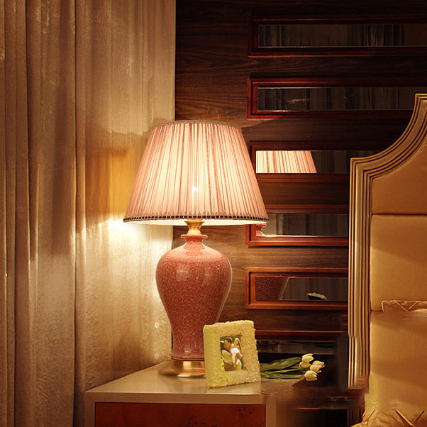 Éclairage de bureau de style moderne LAMPE DE SHADE DE SILK COLORF