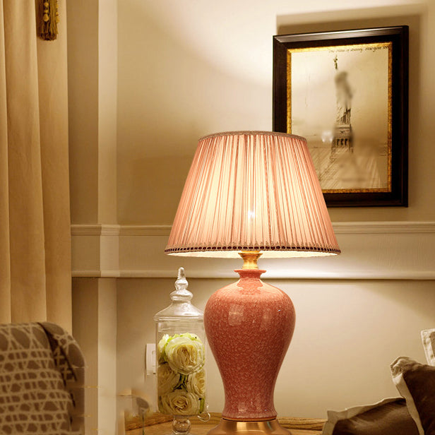 Éclairage de bureau de style moderne LAMPE DE SHADE DE SILK COLORF