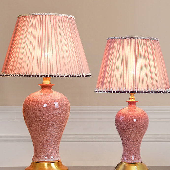 Éclairage de bureau de style moderne LAMPE DE SHADE DE SILK COLORF