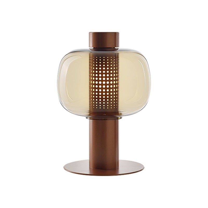 1 lampe de table à globe léger les lampes de chevet en verre contemporaines pour chambre à coucher