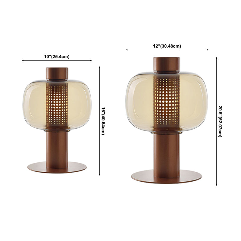 1 lampe de table à globe léger les lampes de chevet en verre contemporaines pour chambre à coucher