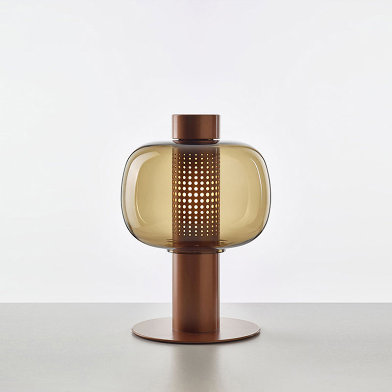 1 lampe de table à globe léger les lampes de chevet en verre contemporaines pour chambre à coucher