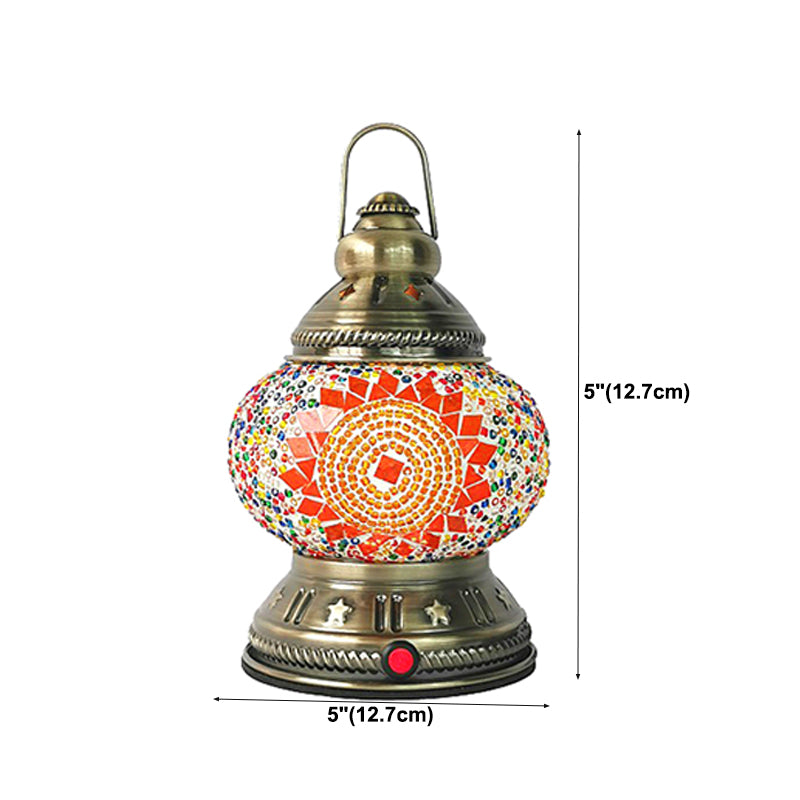 Lampe de Table en verre de Style turc, lampe de bureau marocaine Vintage pour salon