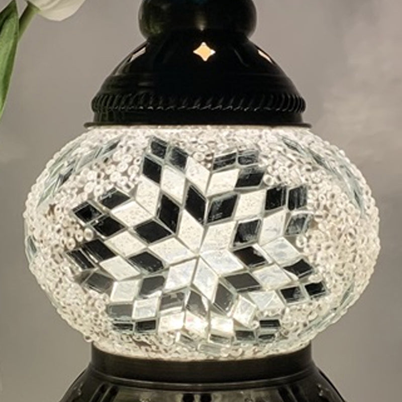 Lampe de Table en verre de Style turc, lampe de bureau marocaine Vintage pour salon