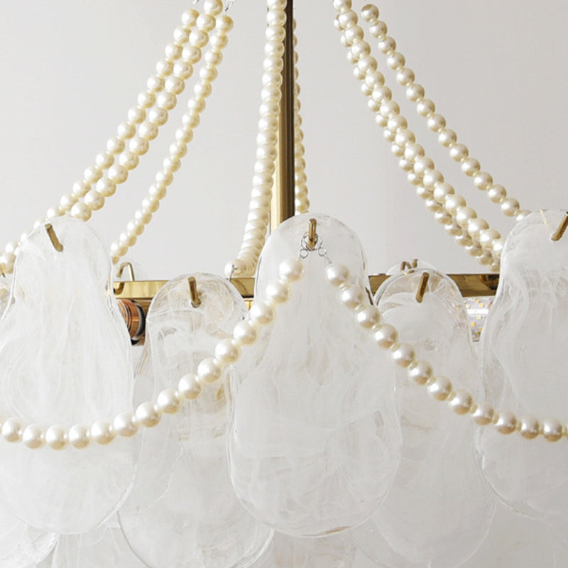 Ceiling Pendant Light Modern Style Glass Hanging Chandelier for Living Room