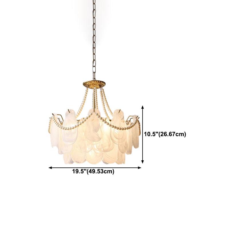 Ceiling Pendant Light Modern Style Glass Hanging Chandelier for Living Room