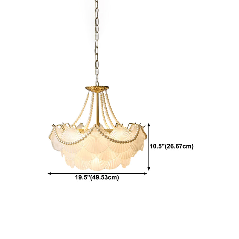 Ceiling Pendant Light Modern Style Glass Hanging Chandelier for Living Room
