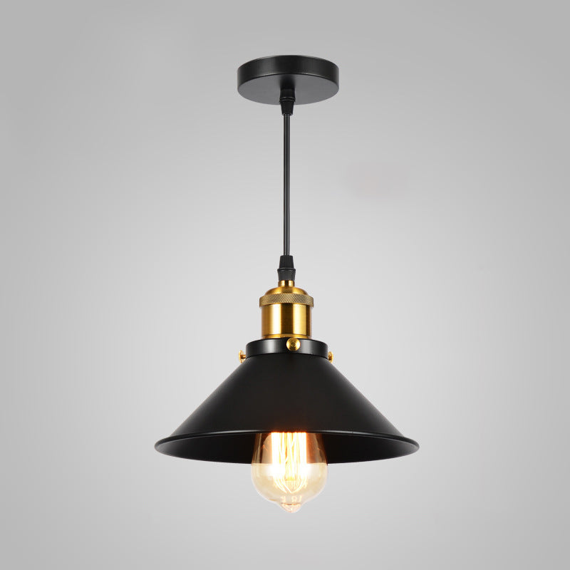 Industrial Style Cone Shape Pendant Lighting Metal 1 Light Pendant Light for Bedroom