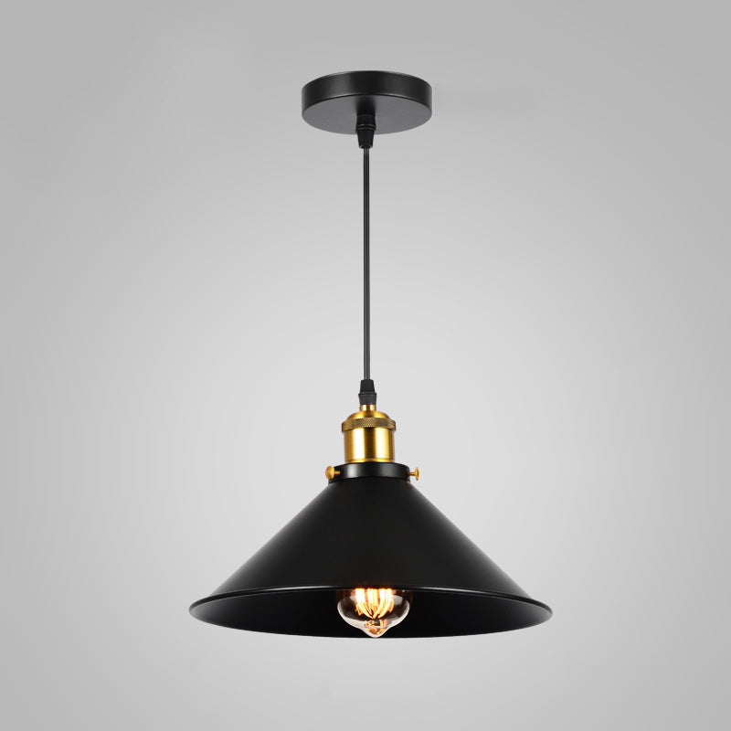 Industrial Style Cone Shape Pendant Lighting Metal 1 Light Pendant Light for Bedroom