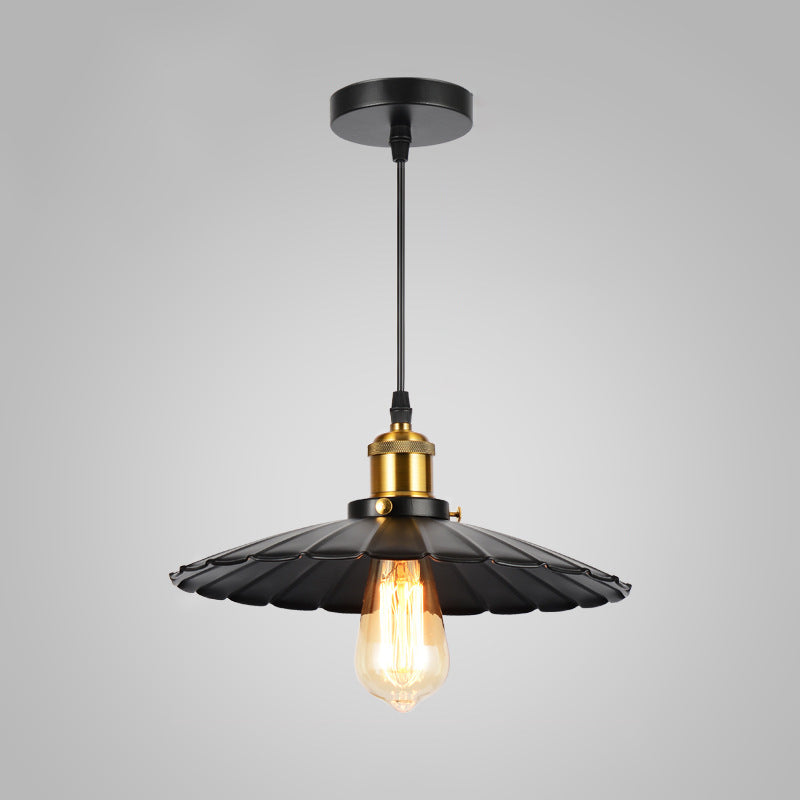 Industrial Style Cone Shape Pendant Lighting Metal 1 Light Pendant Light for Bedroom