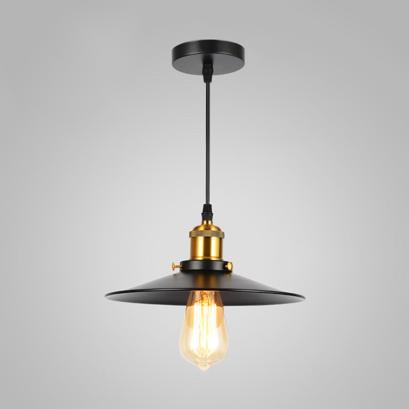 Industrial Style Cone Shape Pendant Lighting Metal 1 Light Pendant Light for Bedroom
