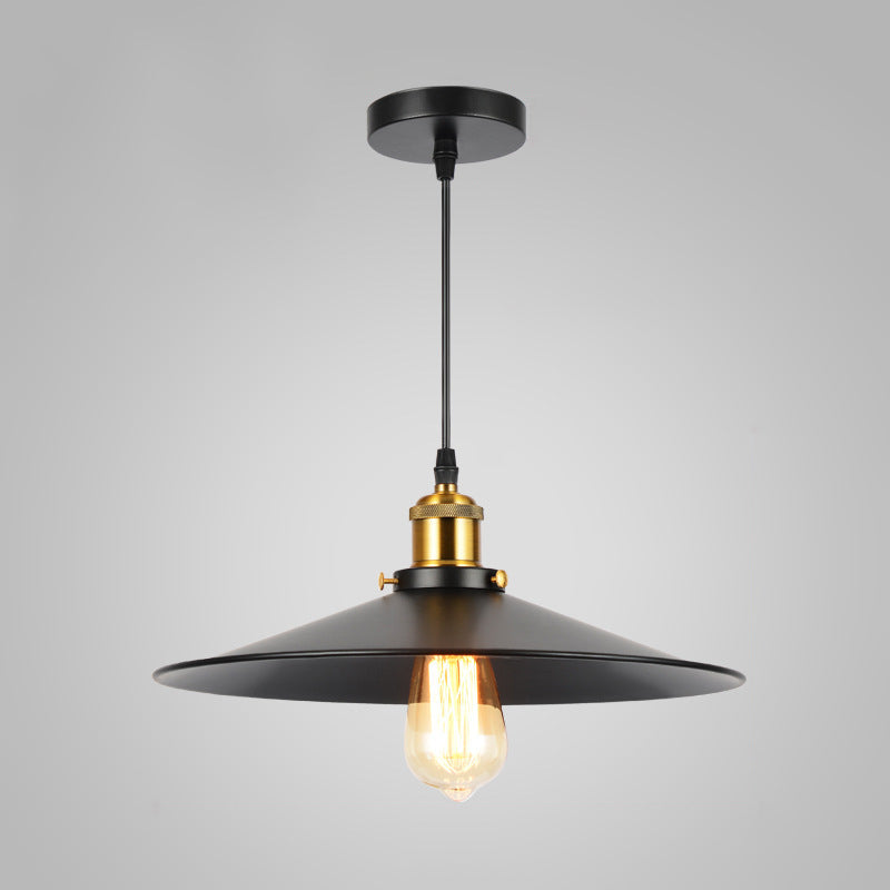 Industrial Style Cone Shape Pendant Lighting Metal 1 Light Pendant Light for Bedroom