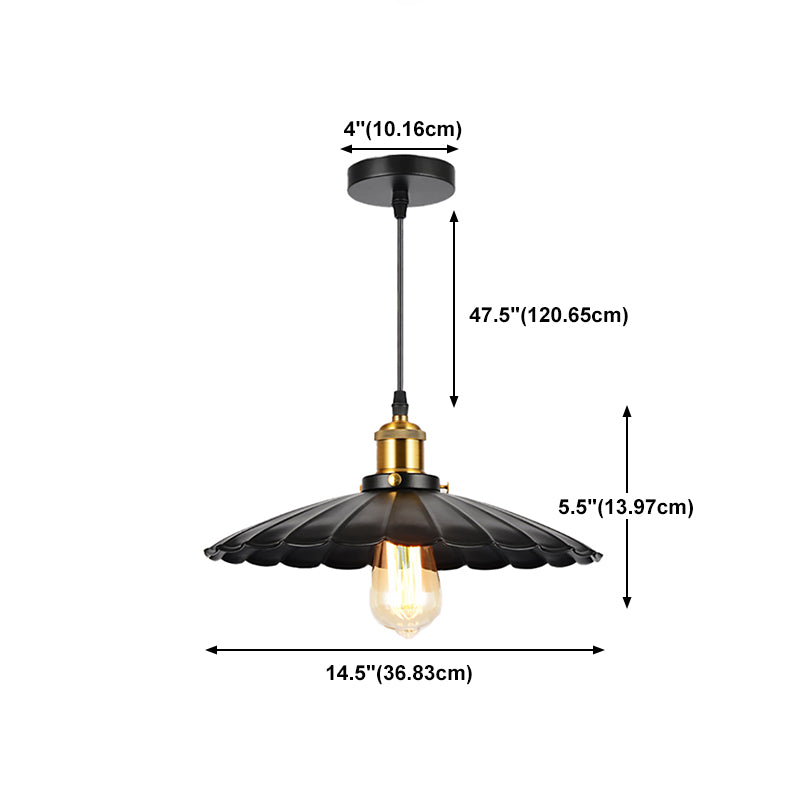 Industrial Style Cone Shape Pendant Lighting Metal 1 Light Pendant Light for Bedroom