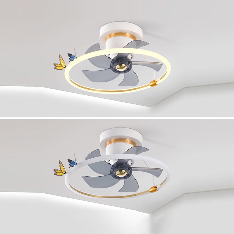 Lampe à fans rotatif à 360 degrés à 360 degrés Minimaliste Metal Bedroom Semi Flush Mount Light Light