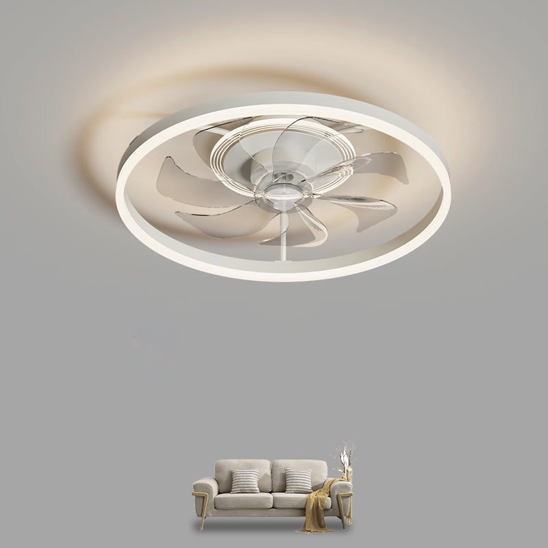 Bedroom Ceiling Fan Light Metal LED Simple Close to Ceiling Lighting