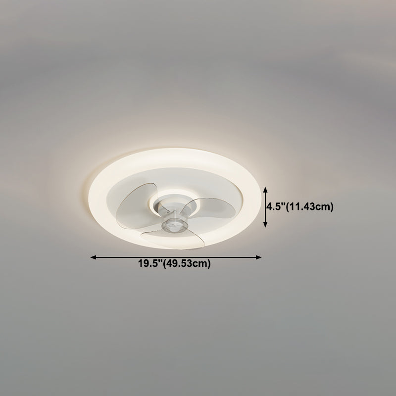 Bedroom Ceiling Fan Light Metal LED Simple Close to Ceiling Lighting