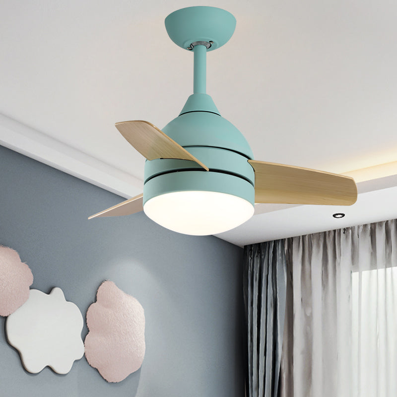 Géométrie Ventilateur de plafond Light Kids Style Metal Single Light LED Flush Light pour la chambre