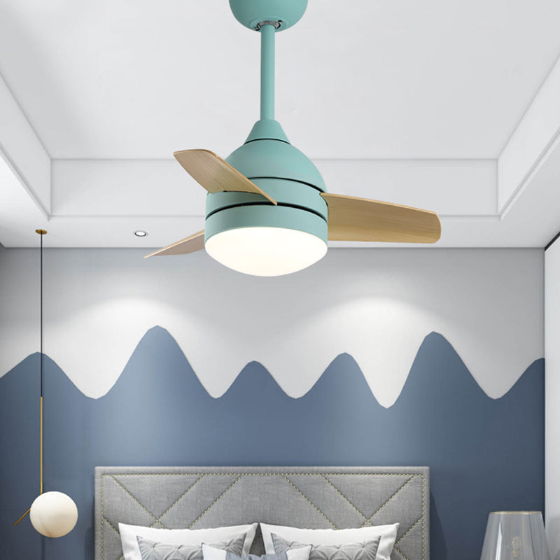 Géométrie Ventilateur de plafond Light Kids Style Metal Single Light LED Flush Light pour la chambre