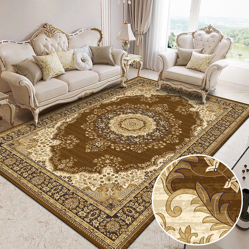 Modern European Area Rug Rectangle Polyester Stain Resistant Indoor Rug