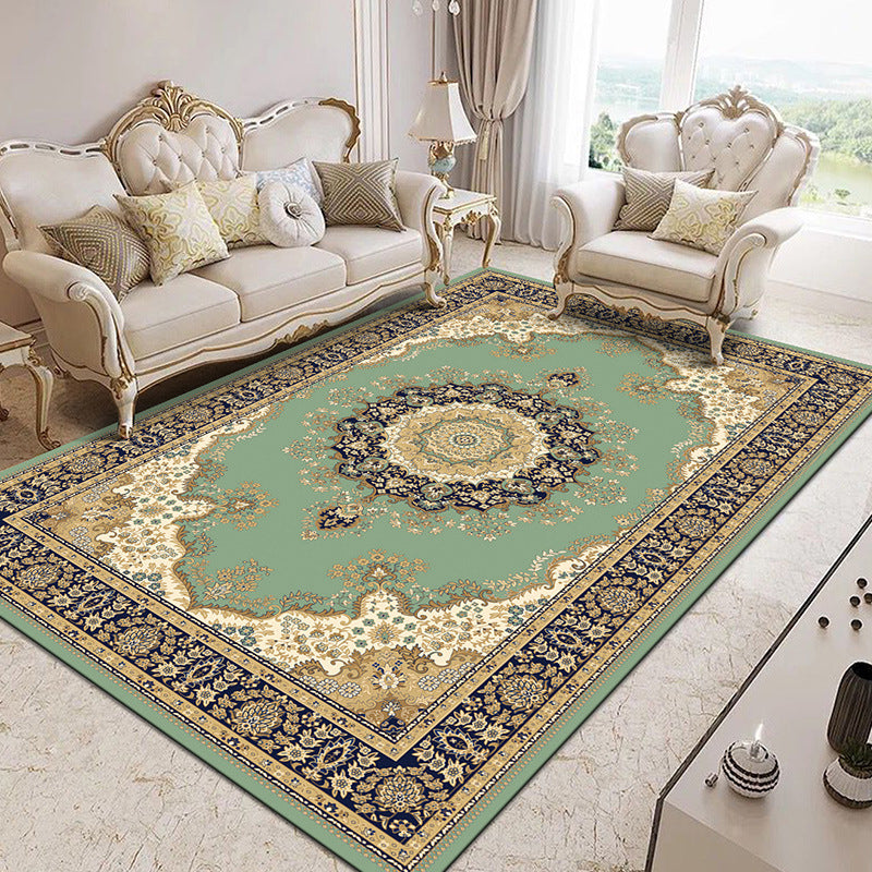 Modern European Area Rug Rectangle Polyester Stain Resistant Indoor Rug