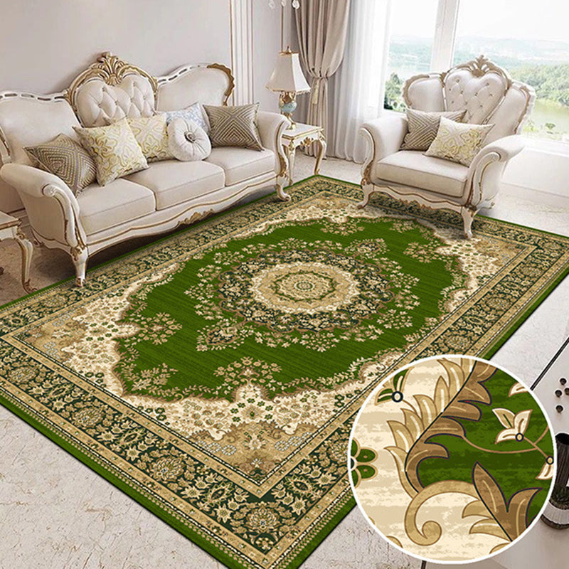 Modern European Area Rug Rectangle Polyester Stain Resistant Indoor Rug