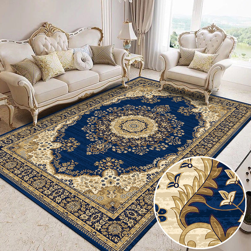 Modern European Area Rug Rectangle Polyester Stain Resistant Indoor Rug