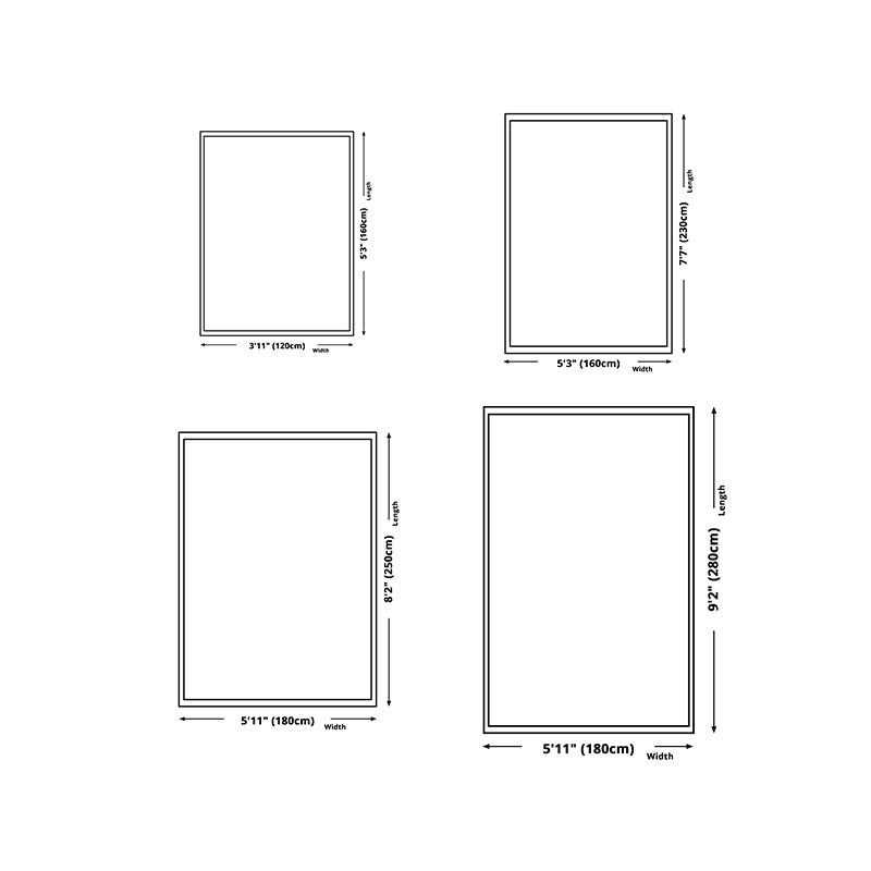 Modern European Area Rug Rectangle Polyester Stain Resistant Indoor Rug