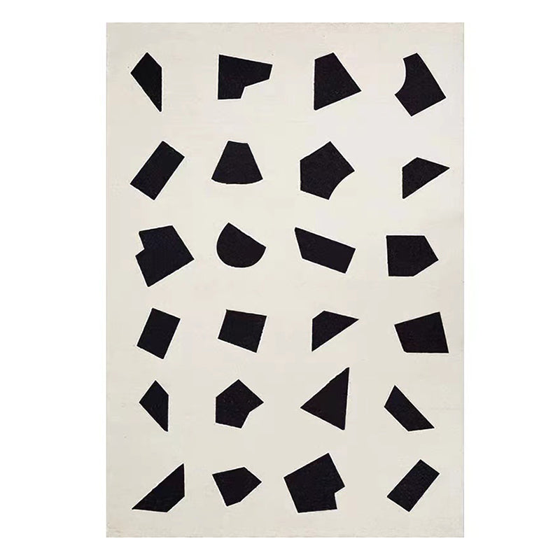 Geometric Decoration Area Rug Rectangle Polyester Stain Resistant Indoor Rug