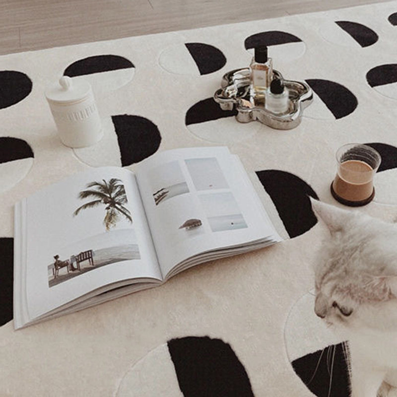 Geometric Decoration Area Rug Rectangle Polyester Stain Resistant Indoor Rug