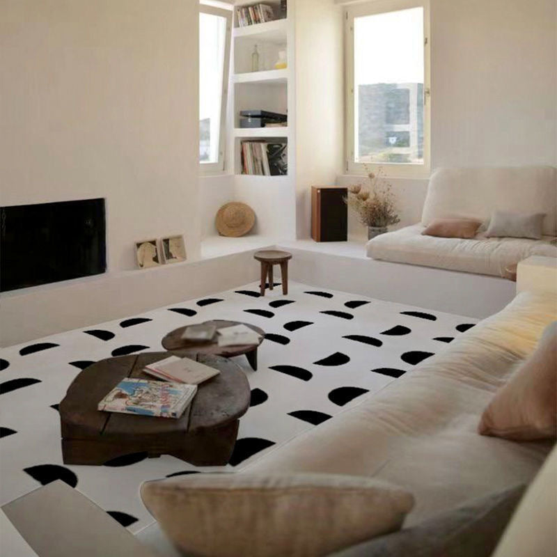Geometric Decoration Area Rug Rectangle Polyester Stain Resistant Indoor Rug