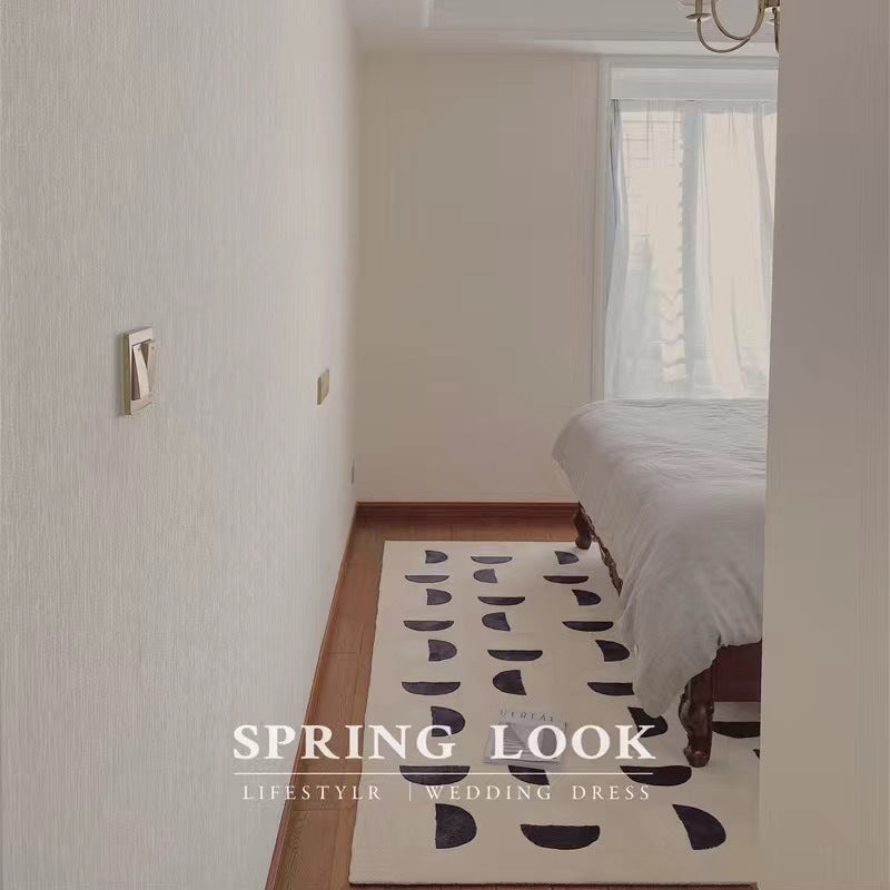 Geometric Decoration Area Rug Rectangle Polyester Stain Resistant Indoor Rug