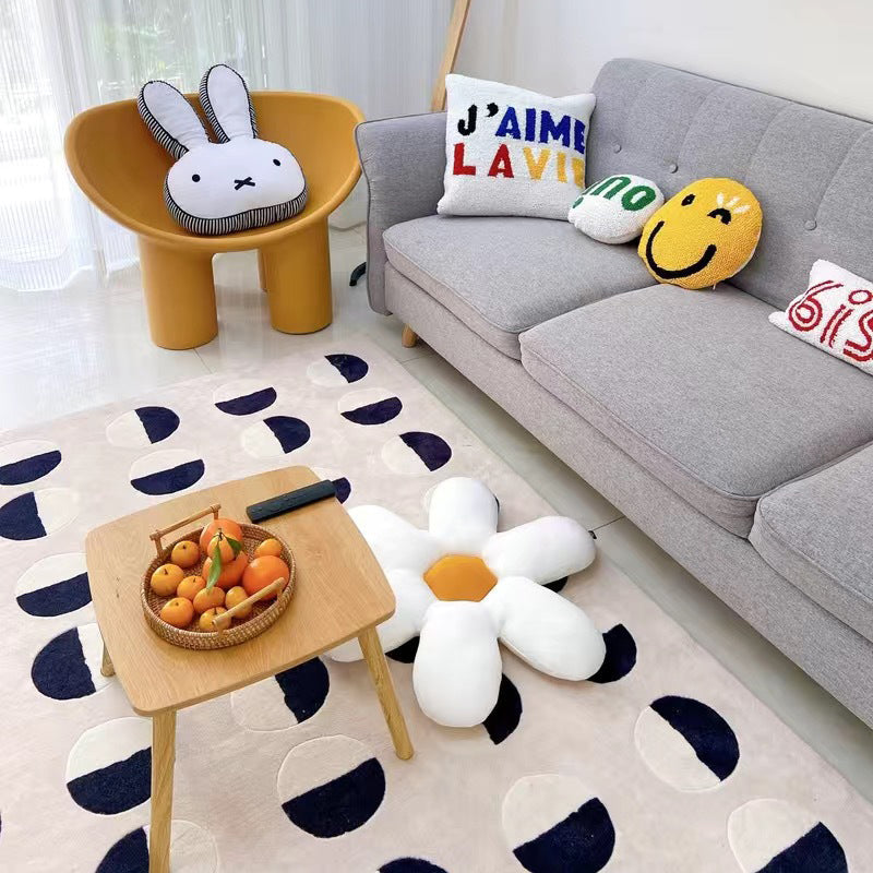 Geometric Decoration Area Rug Rectangle Polyester Stain Resistant Indoor Rug