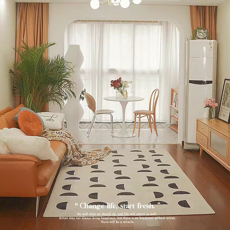 Geometric Decoration Area Rug Rectangle Polyester Stain Resistant Indoor Rug