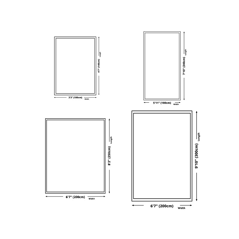 Geometric Decoration Area Rug Rectangle Polyester Stain Resistant Indoor Rug