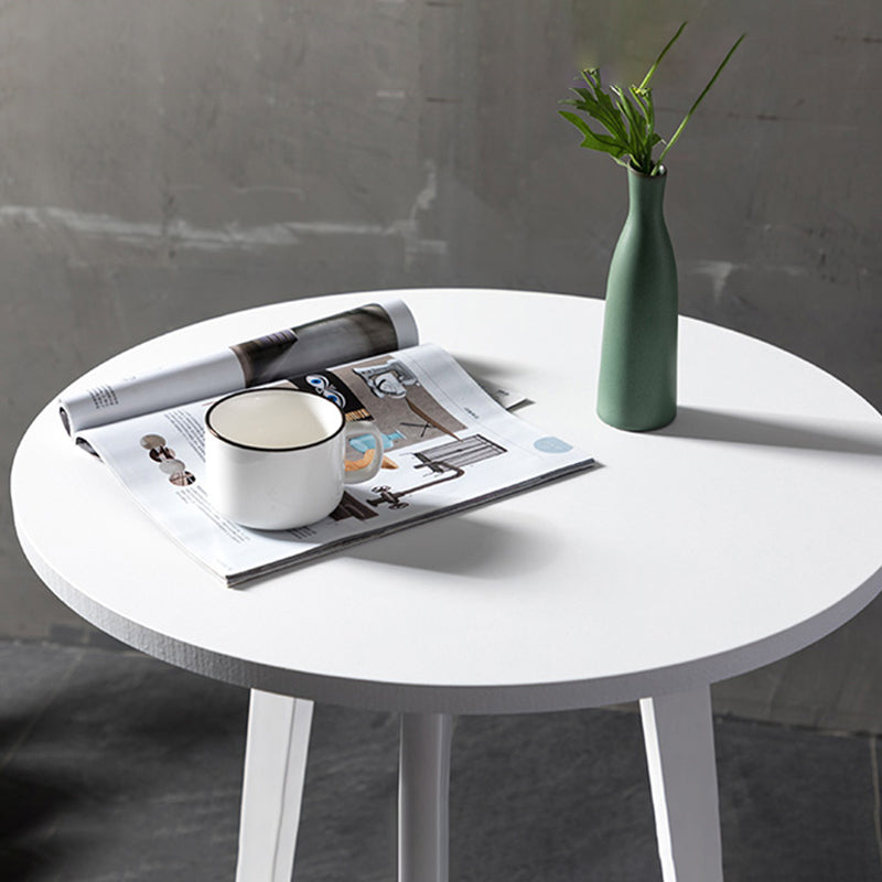 Simple Style Round Bar Table Wood Top Pub Table for Coffee Shop