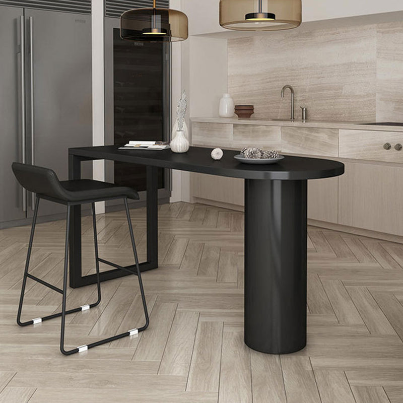 Simple 42-inch Height Bar Table Wood Top Bar Table, for Living Room