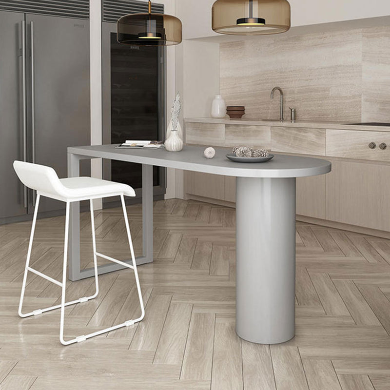 Simple 42-inch Height Bar Table Wood Top Bar Table, for Living Room