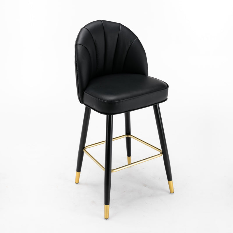 Scandinavian Footrest Living Room Stool Matte Finish Upholstered Barstool