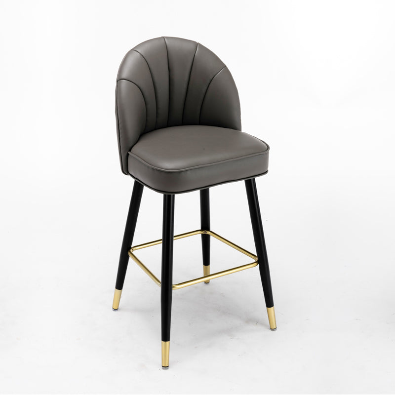 Scandinavian Footrest Living Room Stool Matte Finish Upholstered Barstool