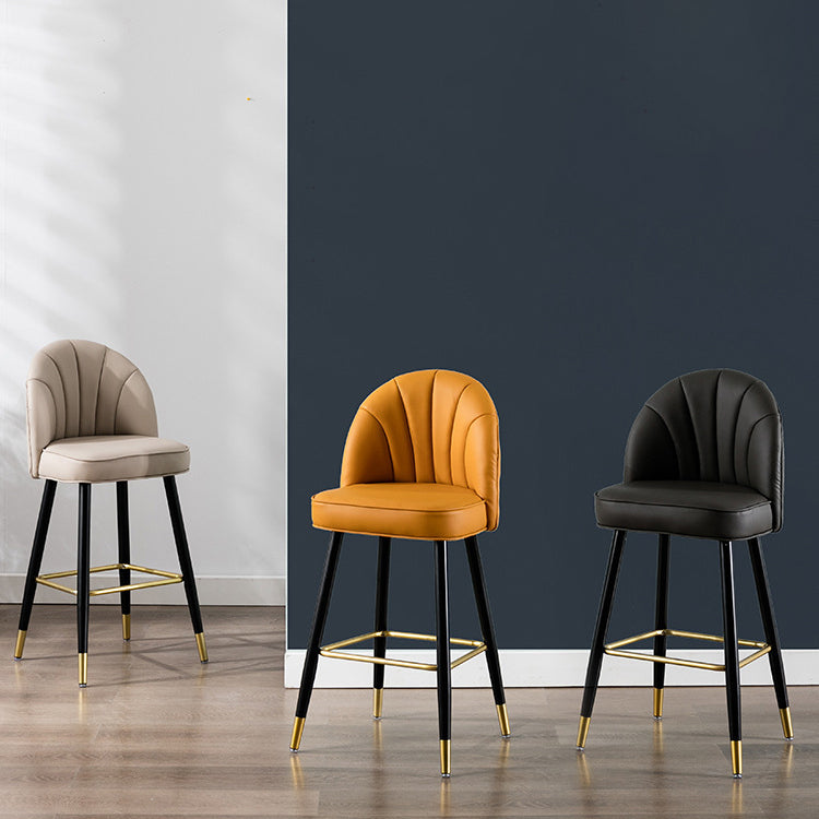 Scandinavian Footrest Living Room Stool Matte Finish Upholstered Barstool