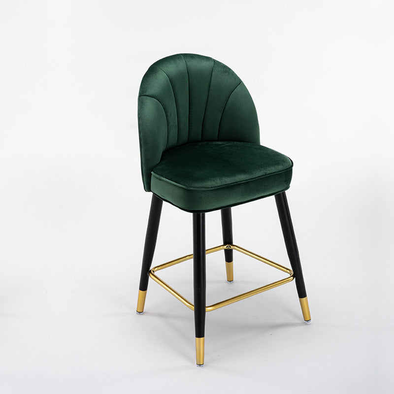 Scandinavian Footrest Living Room Stool Matte Finish Upholstered Barstool