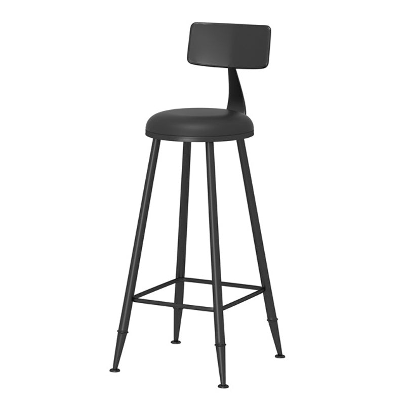 Scandinavian Matte Finish Iron Bar Stool Coffee Shop Footrest Stool