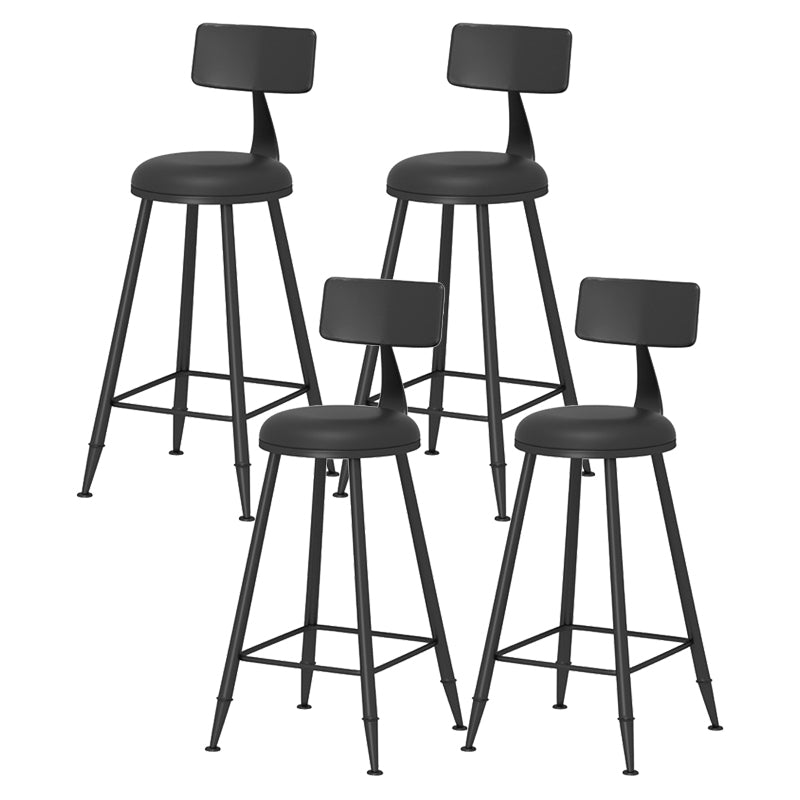 Scandinavian Matte Finish Iron Bar Stool Coffee Shop Footrest Stool