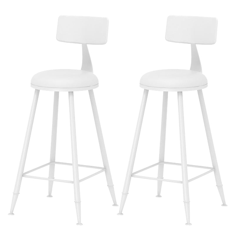 Scandinavian Matte Finish Iron Bar Stool Coffee Shop Footrest Stool