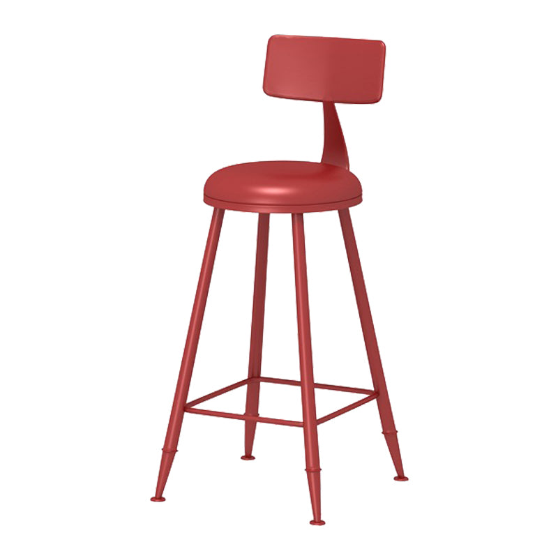 Scandinavian Matte Finish Iron Bar Stool Coffee Shop Footrest Stool