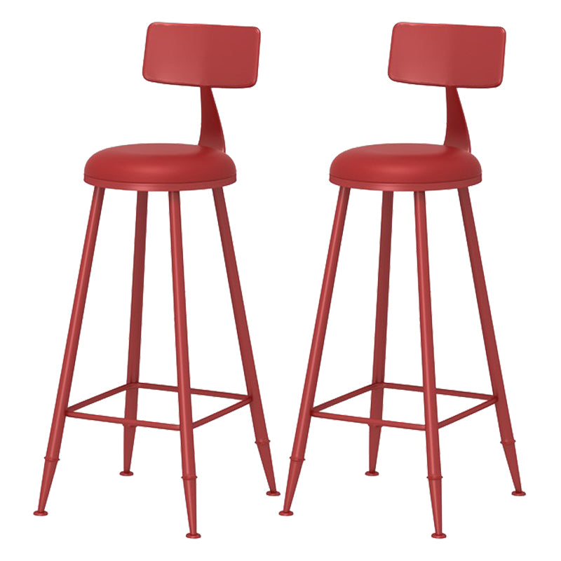 Scandinavian Matte Finish Iron Bar Stool Coffee Shop Footrest Stool