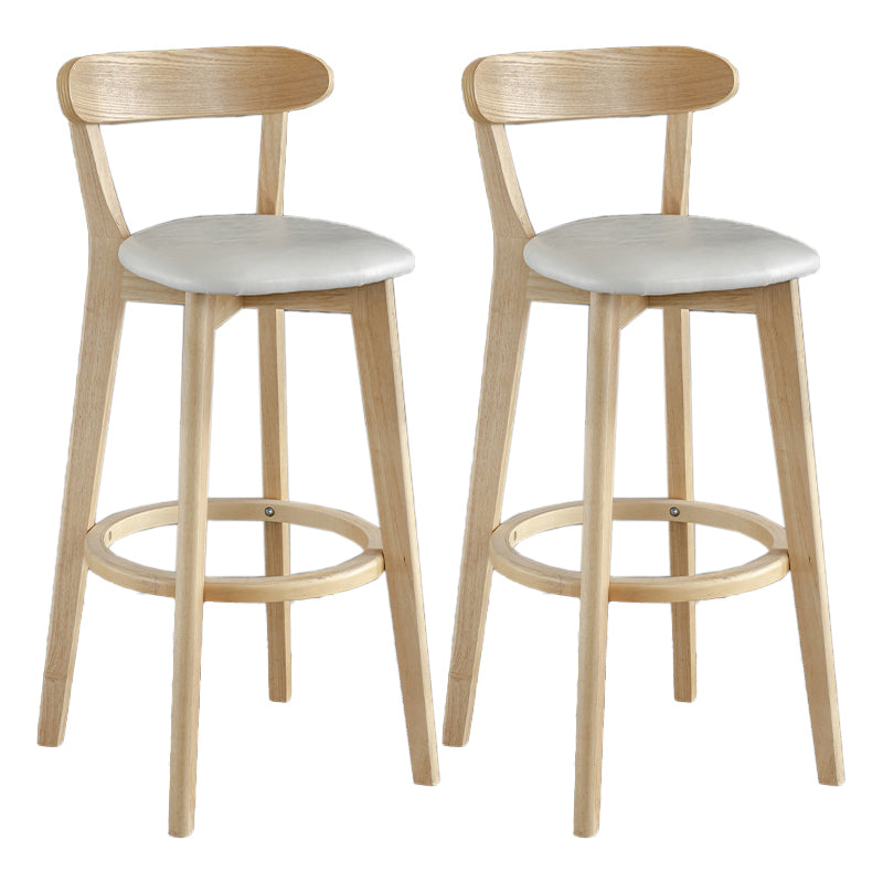 Scandinavian Matte Finish Upholstered Bar Stools Living Room Footrest Stool